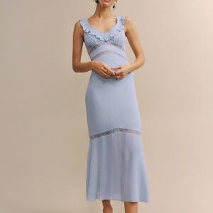 Reformation Purdie Dress, Mineral Blue Size XS